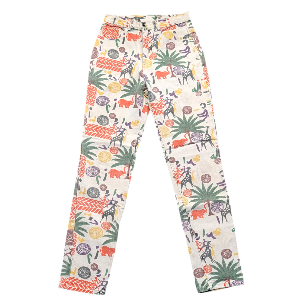 1980's AOP Safari Print High Waisted Sergio Valente Women's Jeans